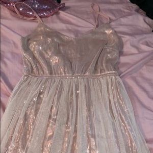 Sparkly champagne color dress